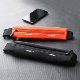 Outdoor Sports Running Cell Phone Luminous Waist Bag Cycling Hiking Waterproof Slim Mobile Pouch Key Card Earphone Holder 220520