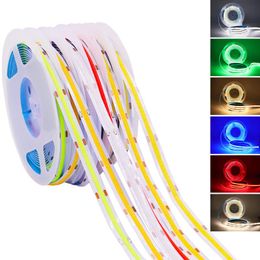 Strips DC5V FCOB LED Strip Lights 320Leds/m USB High Density RA90 Flexible Tape Rope Diode Soft COB Ribbon Lamp With EU US Plug