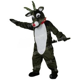 Hallowee Deer Mascot Costume Cartoon Anime theme character Carnival Adult Unisex Dress Christmas Fancy Performance Party Dress