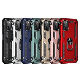 Hybrid Armour Phone Cases For Samsung A53 A73 A33 A13 A03S A23 A32 A03 A03 Core Magnetic Car Holder Mobile Shockproof Case Kickstand Cover D1