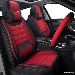 Car Seat Covers MATIKOHI Flax For Ssangyong Korando Kyron Rexton Actyon Sport Rodius Tivolan Chairman Protector Sea