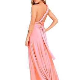 multiway dresses Canada - Sexy Women Boho Maxi Club Dress Red Bandage Long Dress Party Multiway Bridesmaids Convertible Infinity Robe Longue Femme 220526