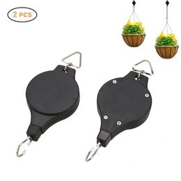 Hooks & Rails Pcs Garden Plant Pulley Retractable Hanging Hanger Adjustable Flower Pot HookHooks RailsHooks