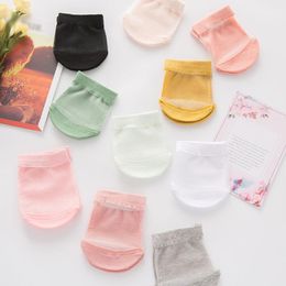 Socks & Hosiery Pairs Women Summer Forefoot Half Foot Toe Cover Invisible No Show Female Breathable Cotton Candy ColorSocks