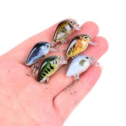 Aorace 30mm 2g Crazy wobbler Mini Topwater Crankbait Artificial Japan Hard Bait Pesca Floating Fishing Lures bass Pesca 220726