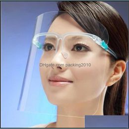 Designer Masks Housekee Organisation Home Garden Face Shield With Glasses Frame Anti-Fog 360 Degree Protection Anti-Spla Dh51R