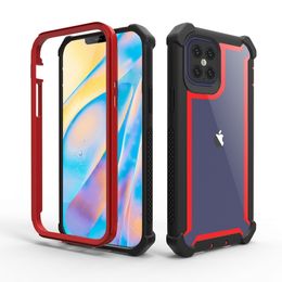 360 Full Body Bumper Phone Cases For Samsung A53 5G A73 A13 A33 A03 Core A23 A03S S22 Plus Ultra Heavy Duty Hard PC Defender Crystal Case Acrylic Protective Cover D1