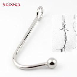 BEEGER Steel Anal Rope HOOK Bondage with SOLID 1" Ball sexy Games UNIsexy Fetish Toy, Shipped in Discrete Package ,