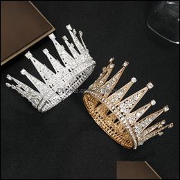 Wedding Hair Jewelry Royal Diamond Crown Womens Resin Zircon Mermaid Headdress Bridal Accessories Drop Delivery 2021 Mjfashion Dhndr