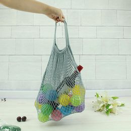 Fruit Net Bag Portable Vegetable Bag Hollow Out Environmentally Friendly Shopping Tote Bags Reusable BBE13712