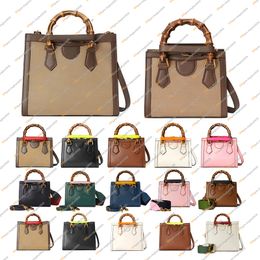 Ladies Fashion Casual Designe Luxury Diana Bamboo Bag TOTE Handbag Crossbody Shoulder Bag High Quality TOP 5A 2 Size 655661 660195 702732 702721 Purse Pouch