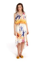 Women's Swimwear Women's Pareo Yellow Patterned Printed Beach Dress Cover Sexy Tunic Suit Beachwear Female Bikini CoverWomen's