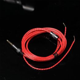 Earphone Audio Cables 1.2M Silver-coated Copper Wire for DIY Replacement Headphone Audio Cable