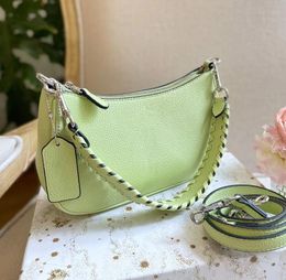Fashion Summer Freshness Cross Body Shoulder Bags Designer New Style Limited Edition Zipper High Quality Leather Handbag Solid Colour Luxury Brand Axillary Package