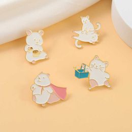 Cute Cat Small Animal Brooch sweet Japanese and Korean Cat Brooch metal badge pin collar pin clothing accessories
