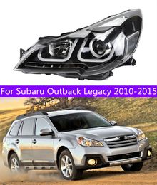 2 PCS Auto Car Head Light Parts For Subaru Outback Legacy 20 10-20 15 LED Lamps Headlight Replacement DRL Dual Projector Facelift