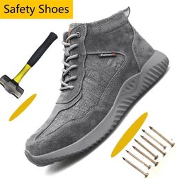 Steel Toe Cap Antismashing Men Indestructible AntiPuncture Working Man All In One Safety Boots Shoes Y200915