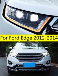 Car Lighting Accessories for Ford Edge 2012-2014 LED Headlight High Beam Daytime Headlights