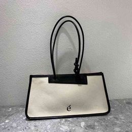 Korean Niche Designer Brand Bag New Fashion Simple Large Capacity Canvas One Shoulder Portable Underarm Bag 220613