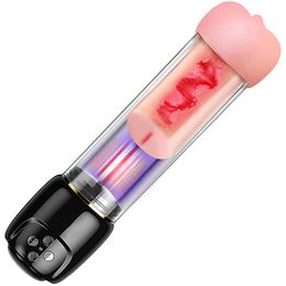 Men Penis Enlargement Vacuum Pumps Vibrator sexy Toys Artificial Vagina y Masturbation Adult Toy Pussy Drop Shipping