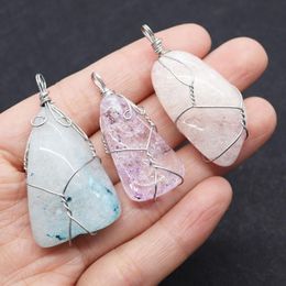 Pendant Necklaces Natural Stone Irregular Shape Single Hanging Popping Winding Crystal Exquisite Accessories DIY Earring NecklacePendant