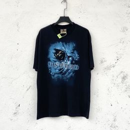 Retro Black T Shirt Short Sleeve Print Men Womens High Quality T-Shirts Tees Real Pics 22FW