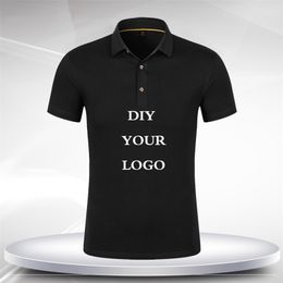 Customised Polo Shirt Print Your Own Design Po Text High Quality Team Company Casual Cotton Short Sleeve Shirts Tops 220608