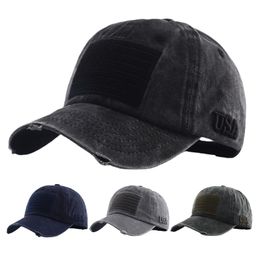 Tactical Baseball Cap Washed Denim Outdoor Hat Retro Vintage American Military Army Caps Hats Men Casquettes 220517