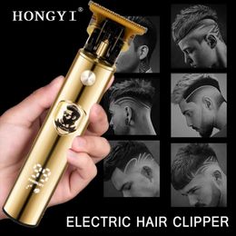 USB Rechargeable 0mm Shaver Beard Trimmer for Men Electric Hair Clippers Professional Cutting Machine Barber 220623