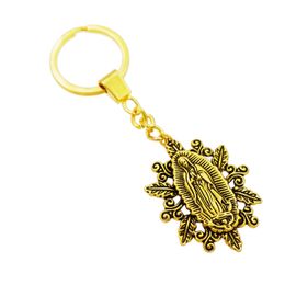 Nuestra Senora De Guadalupe Key Rings Miraculous Mary Travel Protection Catholic Religious Church charms KeyChain K1790 112X37mm 2colors