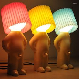 Table Lamps Modern Cartoon Style Plastic Lamp LED Desk American Night Lights EU/AU/US/UK Plug LampTable