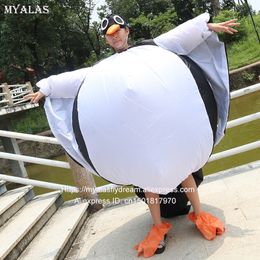Mascot doll costume Inflatable Penguin Costume for Women Men Adult Party Carnival Animator Dress Suit Halloween Animal Purim Garment Stage