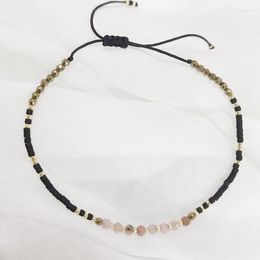 Charm Bracelets Natural Stone Simple Bracelet Handmade Woven Fashion Crystal Thin Jewellery Boho Love Gift Ethnic Pulseras Miyuki Beads Kent22