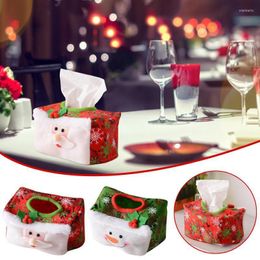 Christmas Decorations Toilet Paper Holder Case Boxes Santa Claus Tissue Cover Bags Soft Skin-Friendly Towels Home Decoration OrnamentsChrist