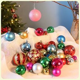 plastic color Christmas decorations ball set Christmas tree decoration Pendant for home pelotas de navidad noel decoration 201203