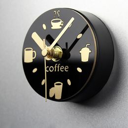 Wall Clocks Fridge Magnet Clock Portable Refrigerator Magnets Decorative Coffee Pattern Magnetic Sticker ClockWall ClocksWall
