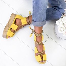 Loozykit 2020 Fashion Summer Women Sandals Женская пляжная обувь клиновая высокая каблука удобная платформа плюс размером 35-43 S20326