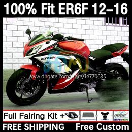 Injection Mould Fairings For KAWASAKI NINJA 650R ER-6F ER6 F ER 6F ER6F 12 13 14 15 16 Bodywork 11DH.59 650-R 2012 2013 2014 2015 2016 650 R 2012-2016 OEM Body red white