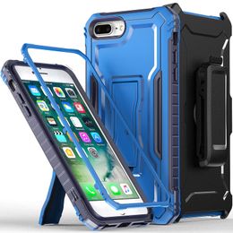 the cover Canada - Buit In Screen Protector Armor Mobile Phone Cases With Portable Kickstand Factory Price Shockproof Phone Cover Hard Pc Soft Tpu Holder Case For Iphone 6 7 8 Plus