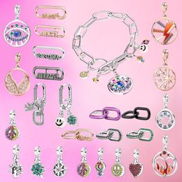 925 Sterling Silver Charms ME Light Me Up Locket Stitch is suitable Beads Original Fit Pandora Bracelet Jewelry Making DIY Gift