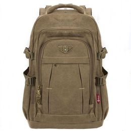 Мужские военные холст рюкзак Zipper rucksacks ноутбук Плечо плечо Мочила ноутбук школьные сумки Винтажные колледжи сумки школы 220713
