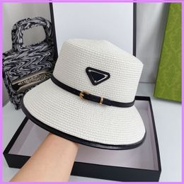 Bucket Straw Women Designer Casquette Outdoor Summer Womens Fitted Triangle Baseball Classic Fashion D223233F