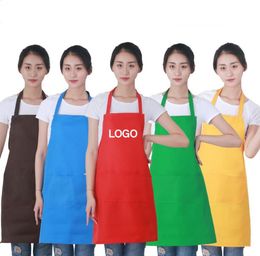 Cooking Baking Apron Solid Color Kitchen Apron Restaurant Aprons For Women Home Sleeveless-Apron 10 Colors Wholesale Customizable SN4076