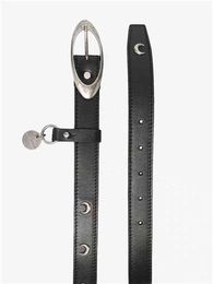 mens belt belts for men designer Old Hardware Do Moon Belt Crescent Retro Punk Leather Belt Ins Two-Color Men's And Women's Fashion Accessories 814484097