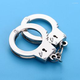 Keychains Creative Metal Key Modelling Opener Keychain Mini Simulation Handcuffs Toy Ring Wonderful Gifts Emel22