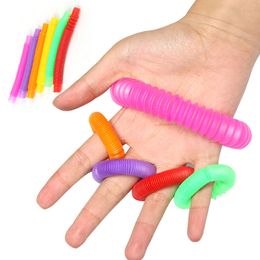 Colour Stretch Plastic Pipe Fidget Toys Corrugated Diy Telescopic Pipes Vent Decompression Toy Adult Kids Stress Autism Relief Funny Antistress Gift