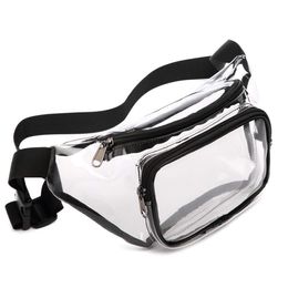 Clear Fanny Pack Waterproof Transparent Waist Bag Stadium Approved Sports PVC Belt Pack