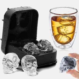 Bar Tools Ice Cube Maker DIY Creative Silicone Skull Shape Tray Mold Home Party Cool Whiskey Ice Cream Molds