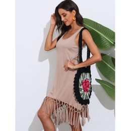 Evening Bags Luxury Designer Handbags For Women Female Flower Print Crochet Cotton Tote Shoulder Crossbody Bag Summer Beach Knitted INSEveni
