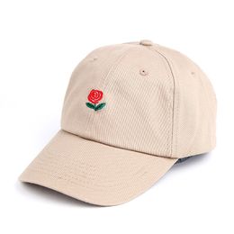 Ball Caps Unisex rose embroidery baseball cap for Men Women flower cap rapper Street hip pop hats cap outdoor sports men female hat 23020624D6